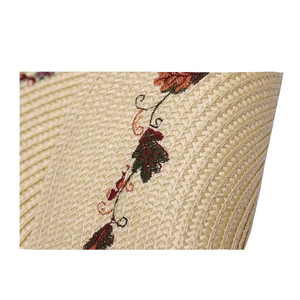 Asian Zen Style Handmade Woven Round Fringe Placemats 32cm Eco Friendly PP <b>Plastic</b> 1cm Thick Yichuan Brand <b>Table</b> <b>Mats</b> EM38 Woven - Product Image 5