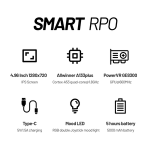 เครื่องเล่นเกมพกพา Trimui Smart Pro รุ่นปี 2026 หน้าจอ 5 นิ้ว แบบย้อนยุค ระบบเล่นคลาสสิกแบบชาร์จไฟได้  หน้าจอ IPS - Product Image 4