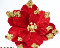 Fleur de Magnolia Artificielle pour Noël et le Nouvel An, Décoration à Brancher pour la Maison
