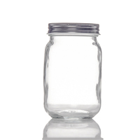 Stoples penyimpanan makanan Jam madu dengan tutup kaca bulat 100ml-1000ml botol penyimpanan dapur & stoples buatan tangan disesuaikan Logo bumbu