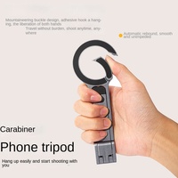 Support magnétique pour téléphone avec mousqueton, support triangulaire à clip à ressort, support créatif pour la photographie en extérieur et le streaming en direct, support compact pour bureau