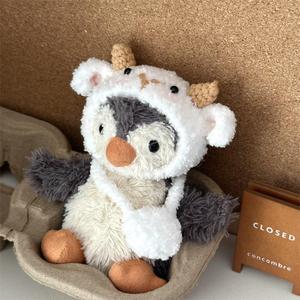 Quần áo chỉ jellycat đậu phộng chim cánh cụt 11cm bé headbands khăn quàng cổ siêu dễ thương phim hoạt hình quần áo phụ kiện trang phục Túi mũ - Product Image 3