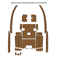 Tapis de pont en mousse EVA pour plateforme de bain et cockpit de bateau, style SeaDek MarineMat Gatorstep, auto-adhésif, pour Key West WA 2050 (2005)