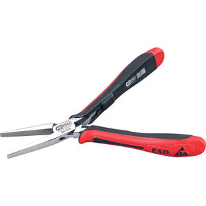 Pince de bricolage électronique de 150 mm avec long nez plat et lisse outil de coupe en acier à haute teneur en carbone poignée en plastique PVC - Product Image 1