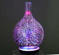 Veilleuse à ultrasons Holdmay 220ml Humidificateur Diffuseur d'huiles essentielles Diffuseur d'arômes en verre 3D