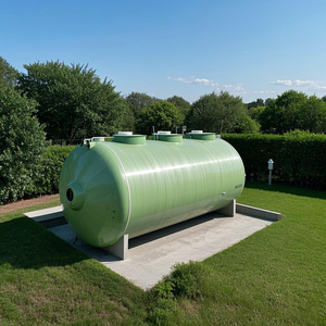 Réservoir de stockage en plastique renforcé de fibres de verre à grande consommation Machines de traitement de l'eau du robinet chimique horizontale verticale - Product Image 4
