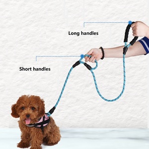Nylon Rotundity Pet Ropes with Alloy Buckle for <strong>Large</strong> <strong>Dog</strong>,Outdoor Tactical Double Handles Small <strong>Dog</strong> <strong>Leash</strong> With Reflective,150 CM - Product Image 3