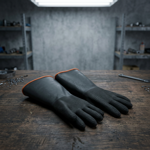 Gants de travail de sécurité de haute qualité, imperméables, en caoutchouc industriel, gants en latex noir pour la protection des mains et des bras, service OEM - Product Image 3