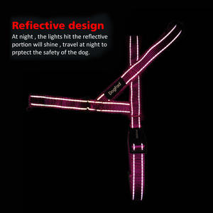 Logo personalizzato confortevole maglia in Nylon traspirante gilet cane con cinghie riflettenti XL imbracatura Set include guinzaglio per cani di grossa taglia - Product Image 6