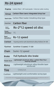 <span class=keywords><strong>Bicicleta</strong></span> Todoterreno de Fibra de Carbono GRAVEL-V3 de 24 Velocidades para Carreras con Freno de Disco y Eje Pasante con Cableado Interno Completo - Product Image 5