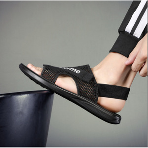 Spuerme Men's Summer Outdoor Sports <b>Sandals</b> Black Breathable Slip-On Casual Beach Shoes Youth 18-40 - Product Image 3