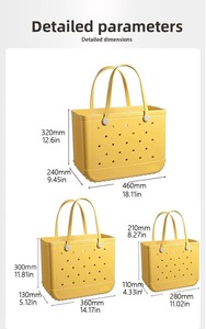 Bolsas de Playa Portátiles Abiertas de EVA Personalizadas para Mujeres y Niñas, para Uso en <span class=keywords><strong>Verano</strong></span>, con Logotipo Impreso Personalizado - Product Image 3