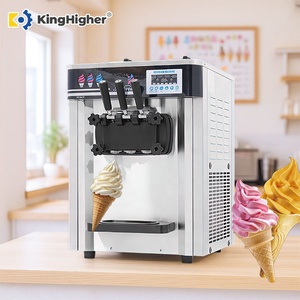 New thương mại Máy làm kem mềm phục vụ Maker ba hương vị thép không gỉ bảng Top điện Ice Cream làm thiết bị - Product Image 1