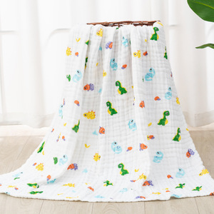 Envoltura de <span class=keywords><strong>gasa</strong></span> de algodón personalizada 100 algodón muselina para bebé niño pequeño 12 capas mantas de muselina para bebés - Product Image 2