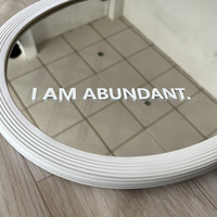 Adesivo in PVC Personalizzato di Alta Qualità, Rimovibile, Motivazionale e Ispirazionale, Adesivo per Specchio per Bagno e Salone