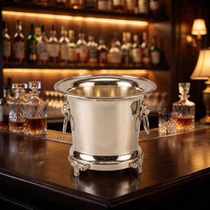 <b>Silver</b> Plated Brass Classic Durable <b>Ice</b> <b>Bucket</b> for Party - Product Image 1