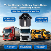 Cámara de Visión Trasera Compacta Empotrada AHD 1080P con Sensor Starlight, Gran Angular de 155°, Impermeable IP68, Universal para Remolques/Autocaravanas