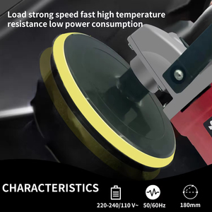 Pulidora Eléctrica Portátil YIJIU <span class=keywords><strong>de</strong></span> 1000W y 180MM <span class=keywords><strong>de</strong></span> Alta Potencia para Autos, Herramienta para Pulir en Húmedo, Encerar Pisos, Reparar Arañazos en Superficies, con Batería <span class=keywords><strong>de</strong></span> 3AH - Product Image 5