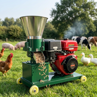 Machine à granulés d'aliments pour animaux domestiques, mini moteur diesel, 8HP, portable, mobile, pour élevage de volailles et de poulets