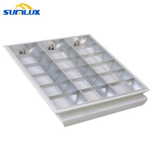 ลูเมนสูงเอาท์พุทบานเกล็ดอลูมิเนียมสะท้อนแสง2x2ft ตารางกระจังหน้าแผงโคมไฟ T5 T8ในตัวกระจังหน้าฟลูออเรสเซนต์ติดตั้ง - Product Image 2