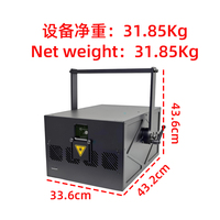 Projecteur laser RGB haute puissance 30W 24W 25W, animation couleur intégrale, contrôle DMX512, indice de protection IP54, Ra90, alliage d'aluminium, scène