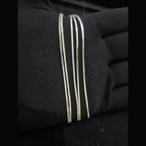 Cadena de cuello liso de Plata de Ley 925 para hombres y mujeres Collares de cadenas finas - Product Image 1