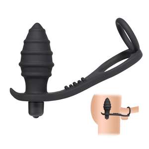 100% Siliconen Volwassen Erotisch Speelgoed Mannelijke Prostaat Massager Delay Cock Ring Zelfgemaakte Anale Butt Plug Voor Mannen Vrouwen Homo % - Product Image 1