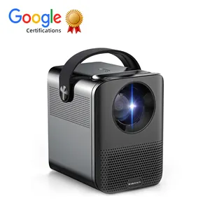 Projecteur Android TV 4k Hd 200 Lumens ANSI 1080P certifié Google, projecteur LCD avec haut-parleur