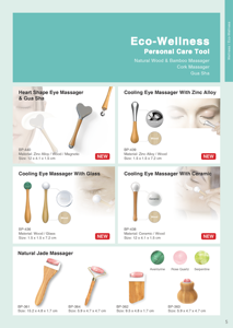 Fabricant de gros masseur oculaire EMS étanche et anti-rides en bois naturel, matériau céramique - Product Image 6