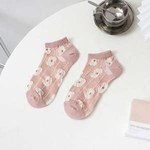 Spring Summer Autumn Girls' Cute Shallow Top Comfortable Jacquard Short <b>Socks</b> Boat <b>Socks</b> - Product Image 6