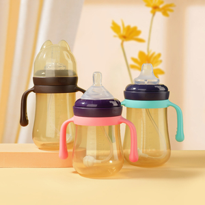 3 en <span class=keywords><strong>1</strong></span> <span class=keywords><strong>anti</strong></span> coliques sans BPA bouche large alimentation de bébé PP <span class=keywords><strong>biberon</strong></span> bec de canard mamelon droit boisson buse d'aspiration - Product Image 1