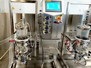 Fermentador de biosíntesis de laboratorio pequeño estándar de la UE, agitador magnético de 220V, biorreactor de vidrio de laboratorio de grado automático V - Product Image 4