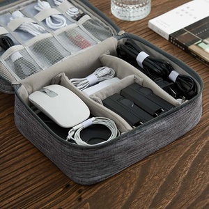 กระเป๋าเก็บของสำหรับเดินทางโพลีเอสเตอร์ ปิดด้วยซิป พอร์ต USB แบบพกพา มินิมอล ทุกฤดูกาล ขายส่ง - Product Image 3