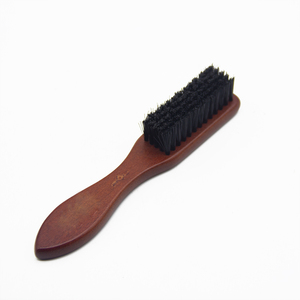 Custom Brand OEM LOGO Brown Barber Hairbrush Finger <strong>Brush</strong> Wood <strong>Beard</strong> <strong>Brush</strong> - Product Image 2