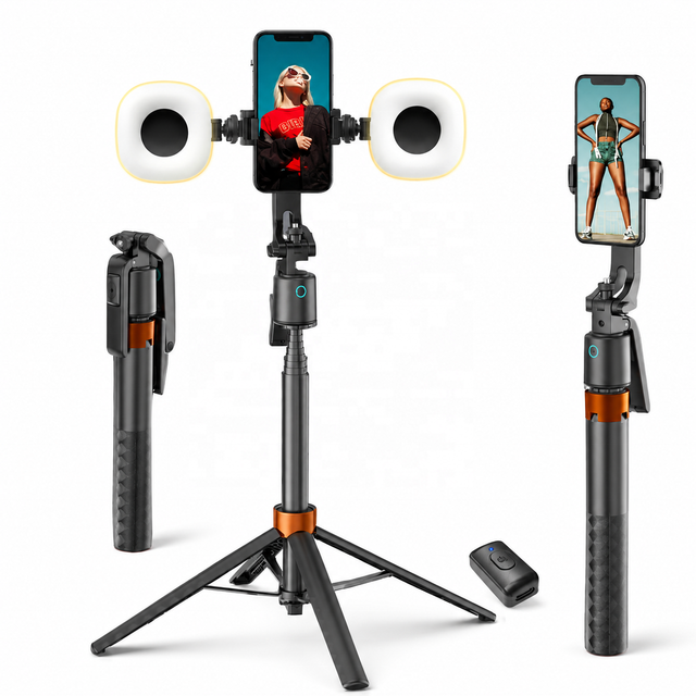 AI Face Tracking Selfie Stick Tripod, 360° Auto Rotation Gimbal Phone Holder, Extendable for Vlogging & Live Stream