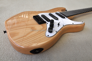 Guitare Flyoung en bois naturel, 7 cordes, corps en frêne - Product Image 4