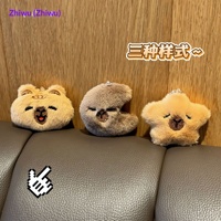 Pendentif en peluche Capybara étoile et lune, doux et mignon, petit porte-clés pour sac, vente en gros Chine MX-82023