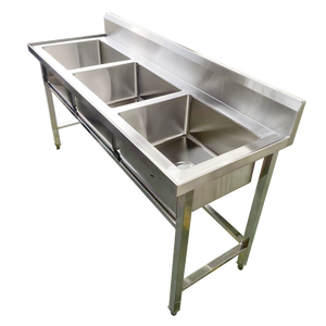 Victory อ่างล้างจานสแตนเลสสตีลทนทาน, อ่างล้างจานเชิงพาณิชย์ INOX สำหรับอุปกรณ์จัดเลี้ยงและโรงแรม/ร้านอาหาร - Product Image 4