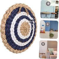 Décoration murale circulaire en jacinthe d'eau naturelle de style bohème, personnalisable en couleur et taille, avec logo sur mesure, multi-usages pour la maison et le commerce
