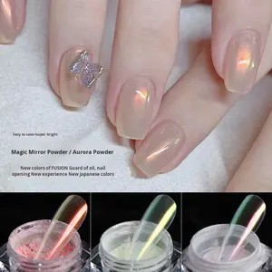 ผงกลิตเตอร์กระจกออโรร่าสำหรับตกแ<span class=keywords><strong>ต</strong></span>่งเล็บ 6 สี โพลาไรซ์ สีสันสดใส แบบเจ้าหญิงเงือก ผิวเหมือนน้ำแข็ง ใช้งานง่าย เงางาม ยอดนิยมในอินเทอร์เน็<span class=keywords><strong>ต</strong></span> - Product Image 2