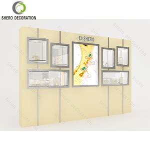 High Quality Custom logo Jewellery Shop Furniture <b>Wooden</b> Wall Jewellery Shop Showcase Design - Product Image 4