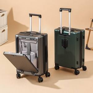 Maleta Multifuncional con Apertura Frontal, Asa de Cartón, Ruedas Giratorias de PC, Ligera, Unisex, de 20 Pulgadas, para Viajes de Negocios - Product Image 3