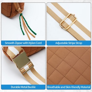 Sac banane matelassé personnalisé en polyester avec fermeture éclair pour la course, sac <span class=keywords><strong>de</strong></span> taille zippé matelassé avec sangle réglable pour la gym, couleur unie - Product Image 5