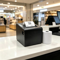 DiligenCe 80mm 576dpi USB/Ethernet/Parallel/Serial POS Thermal Receipt Printer Pencetak QR/Barcode Pemotong Otomatis 300mm/s Cetak