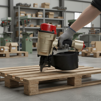 Cloueuse pneumatique CN70 OEM pour la fabrication de palettes, le travail du bois et la fabrication de meubles, en alliage d'aluminium et fer, capacité de 300 clous