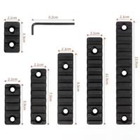 Plaque de Rail de Guidage Tactique en Métal Aluminium de 20mm, Écrou de Rail de Sécurité, Clé à Vis avec Jeu de Rotation de Sangle 3 5 7 9 11 13