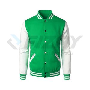 แจ็กเก็ตเบสบอลลำลองสำหรับทุกเพศเสื้อโค้ทผ้าคอตตอนพิมพ์โลโก้ออกแบบได้ตามต้องการ - Product Image 1
