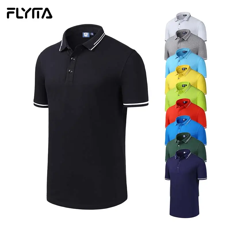 Custom Design Bulk Polo Shirts Office Work Red 100% Polyester Short Sleeve Causal Slim Fit Fashion Brand Men Collar Polo Shirt