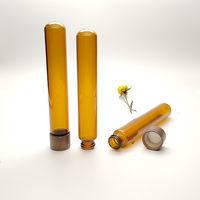 Penjualan Panas Tabung Kaca 5ml-30ml dengan Tutup Sekrup Aluminium Bambu Kayu 22x115mm untuk Kemasan Cetak Sablon