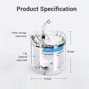 Fontaine à eau automatique pour animaux de compagnie de 1,8 L, distributeur d'eau pour chien, abreuvoir électrique intelligent pour chat - Product Image 3